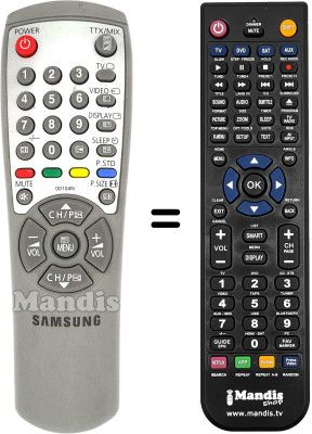 Gleichwertige Fernbedienung Samsung CB20F42T Gleichwertige Fernbedienung Samsung CB20F42T