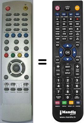 Gleichwertige Fernbedienung Airis MW149