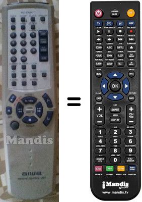 Gleichwertige Fernbedienung RC-ZAS07