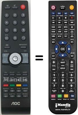 Replacement remote control AOC L42HA91