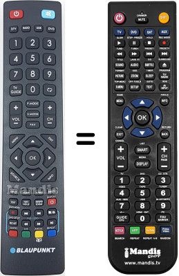 Gleichwertige Fernbedienung Saba 40 / 133O-WB-5B2-FEGBP-EU