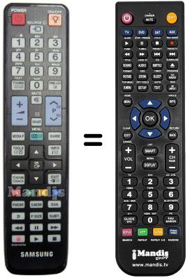 Gleichwertige Fernbedienung Samsung UE40C6000 Gleichwertige Fernbedienung Samsung UE40C6000