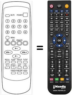 Gleichwertige Fernbedienung RC34-4S
