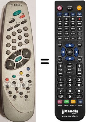 Gleichwertige Fernbedienung Bluesky RC1040