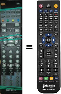 Gleichwertige Fernbedienung Blusens H9132-1070555