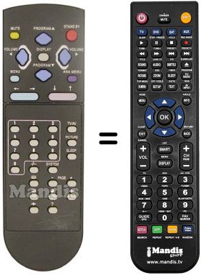 Gleichwertige Fernbedienung REMCON131 Gleichwertige Fernbedienung REMCON131