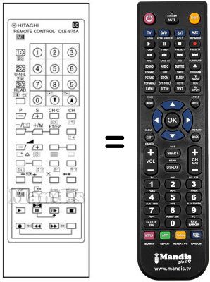 Replacement remote control Hitachi C25P811VT