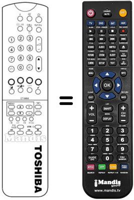 Replacement remote control CT-9868