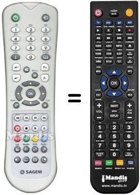 Gleichwertige Fernbedienung Sagem DTR6700T