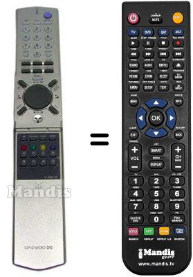 Replacement remote control Daewoo R-50K18