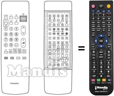 Gleichwertige Fernbedienung Panasonic TX-33A11