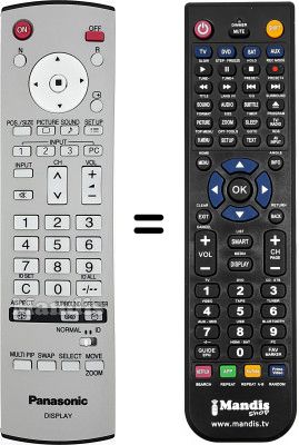Replacement remote control Panasonic TH-42PHD8BS
