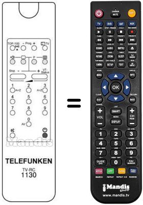 Replacement remote control Telefunken P151MT