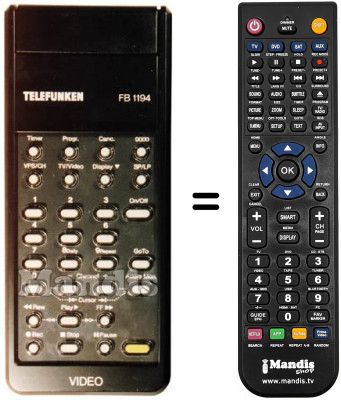 Replacement remote control Telefunken VR2971E
