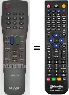 Replacement remote control Sharp LC-20S5U