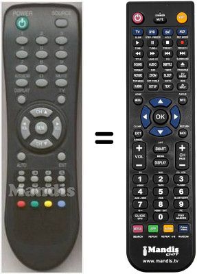 Replacement remote control Sliding ST1743