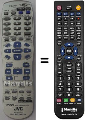 Replacement remote control JVC RM-SDR002E