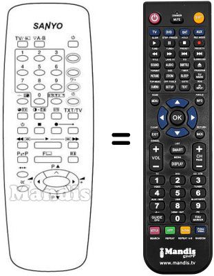 Replacement remote control Sanyo 25DN3P