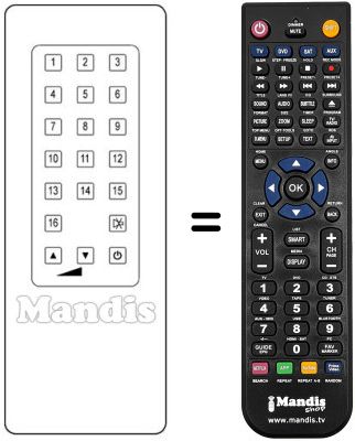 Replacement remote control Audiosonic KT8133