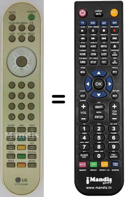 Gleichwertige Fernbedienung LG RZ48SZ40RB Gleichwertige Fernbedienung LG RZ48SZ40RB