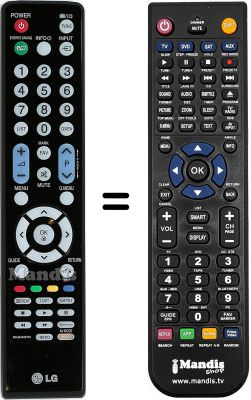 Replacement remote control LG 55SL8500 Replacement remote control LG 55SL8500