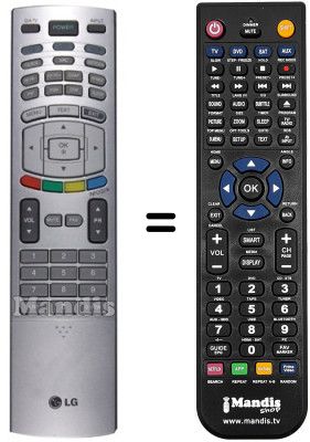 Replacement remote control LG 6710V00141D