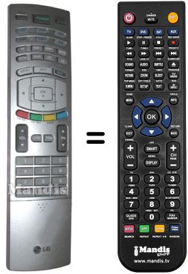 Replacement remote control LG 6710V00151E
