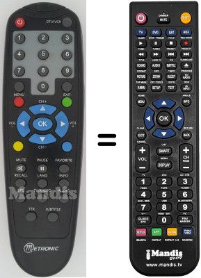 Replacement remote control MUSTEK DVB-T350