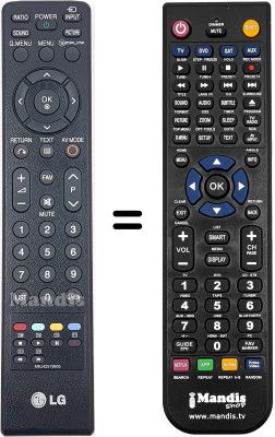 Replacement remote control LG 42PG200R