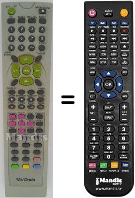 Replacement remote control MxOnda MX-TM7415N