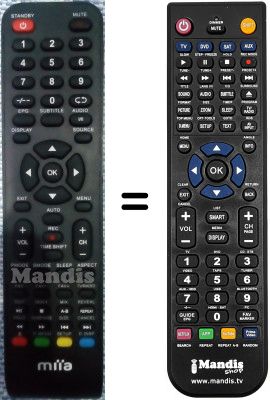 Replacement remote control MTVB24LEFHD