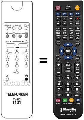 Replacement remote control Telefunken PCF536M