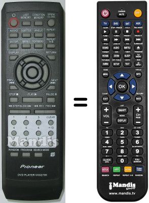 Replacement remote control VXX2700