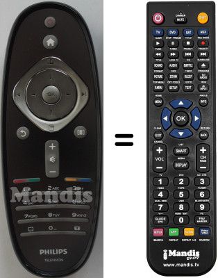 Gleichwertige Fernbedienung Philips 46PFL7605H / 12