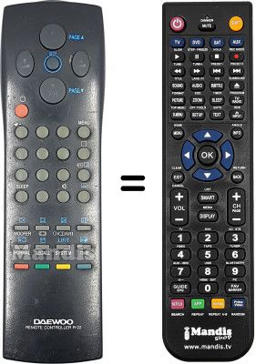 Replacement remote control Daewoo R-22
