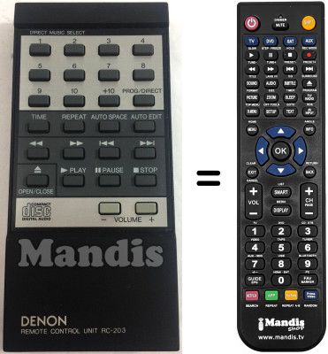 Gleichwertige Fernbedienung RC-203