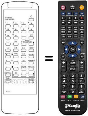 Gleichwertige Fernbedienung RC37