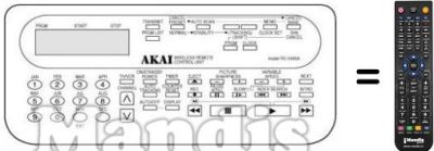 Replacement remote control RC-V466A