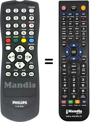 Gleichwertige Fernbedienung RC1123333 / 01