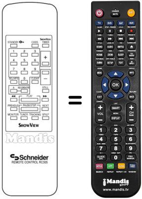 Gleichwertige Fernbedienung RC305