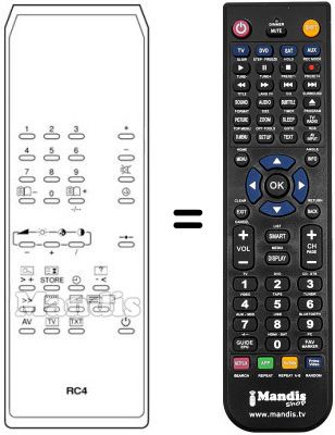 Gleichwertige Fernbedienung RC4