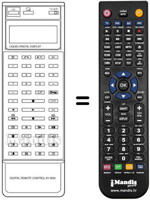 Gleichwertige Fernbedienung Samsung RC5690 Gleichwertige Fernbedienung Samsung RC5690