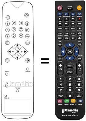 Replacement remote control RC61413