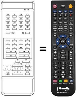 Replacement remote control RC658