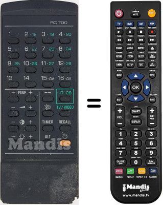 Replacement remote control RC700