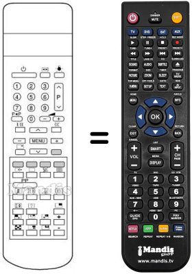Gleichwertige Fernbedienung RC8077VE