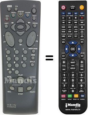 Gleichwertige Fernbedienung RC8X02NX