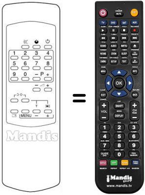 Replacement remote control RC9076