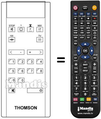 Replacement remote control Thomson TS5171PSN Replacement remote control Thomson TS5171PSN