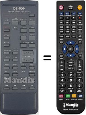 Gleichwertige Fernbedienung RC-129A